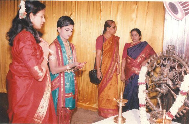 First boy student Master Suraj during his arangetram First boy student Master Suraj during his arangetram